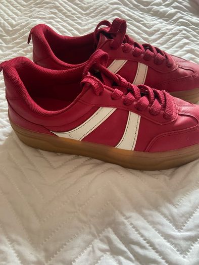 Red trainers