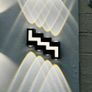 Black & White 8 head zig-zag design wall light 8+4w Image 3