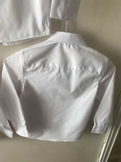 3 dunnes white shirts (new/as new) age 6-7