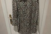 leopard print shirt dress
