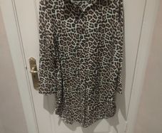 leopard print shirt dress