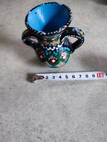 Small Maroccon Pottery Hand Painted Vase.