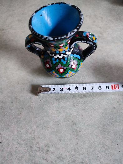 Small Maroccon Pottery Hand Painted Vase.