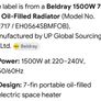 Beldray heaters 1500 watt Image 4