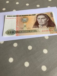 Peru Banknote 500 Intis