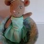 New vintage Angelina ballerina toy in small basket Image 3