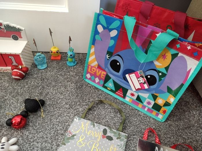 Box Of New as New Disney Christmas Ornaments and Gifts