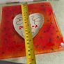 Jewelry Dish with a Heart  or as hanging wall glass plate made in greece Image 2