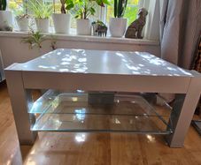 Tv Corner unit with glass shelf