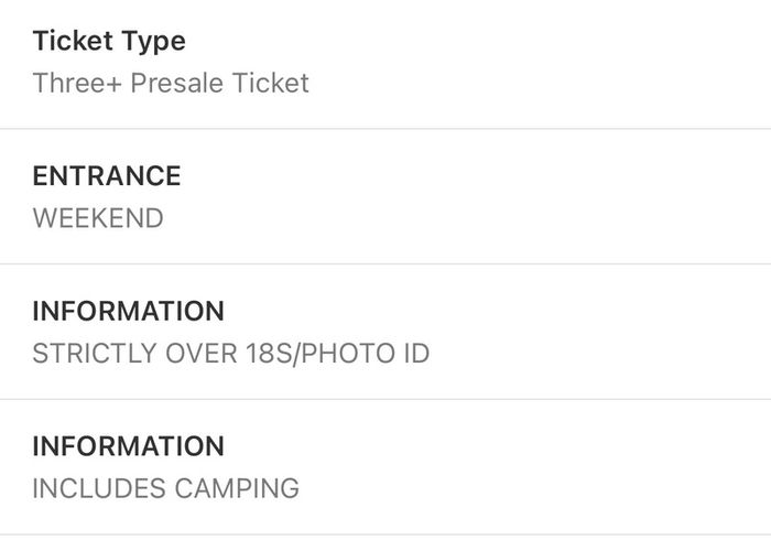 Electric Picnic weekend ticket with camping