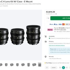 Sony E Mount Thypoch Simera-C  Cinema 4 lenses