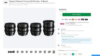 Sony E Mount Thypoch Simera-C  Cinema 4 lenses