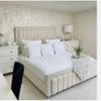NEW Modern King Ottoman Bed with Padded Headboard & Gas Lift Image 2