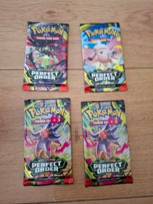 4x Pokemon  TCG Mega Evolution PERFECT ORDER  booster packs