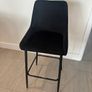 Black velvet high back bar stools Image 4