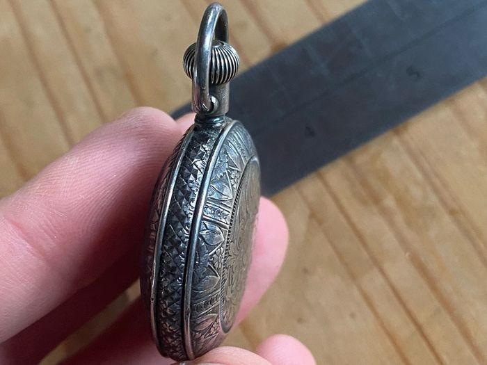 Waterbury Watch Company Coin Silver Pocket Watch