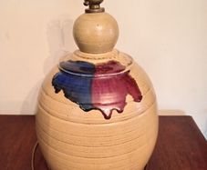 Badger Hill pottery lamp