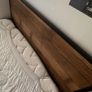 Black metal frame with wooden accent headboard Image 3