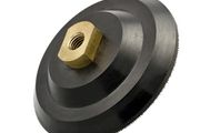 Glass Polish 12728 - 5/8"-11 Rigid Hook and Loop Backing Pad / 5" 125mm - Water Feed
