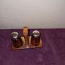Vintage Amber glass salt and pepper shaker Image 2
