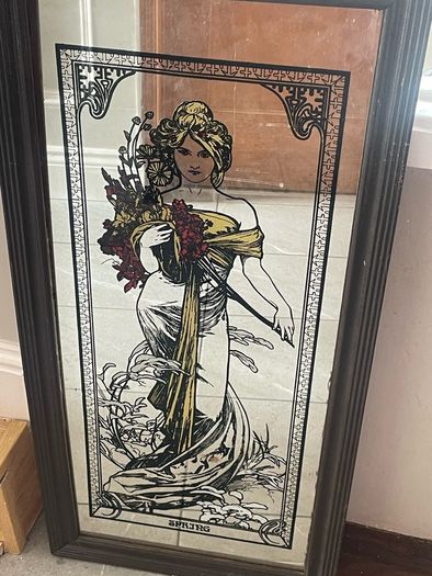 Alphonse Mucha Season Mirror