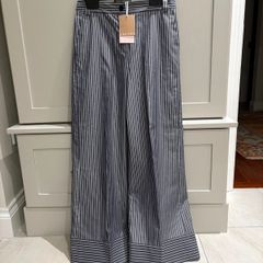 iblues brand which is a part of max mara group brand pinstripe 100% cotton fabric in a French navy and off white colour  BRAND NEW