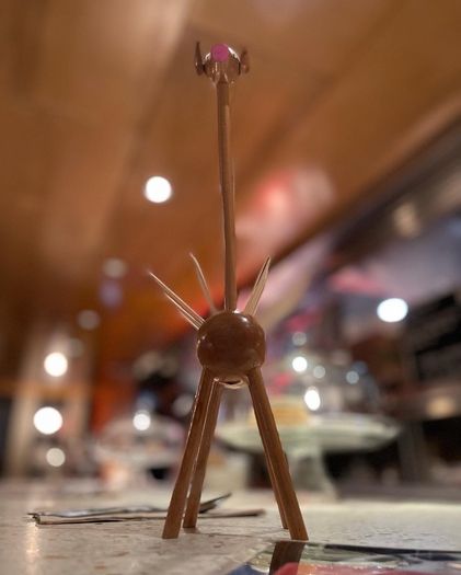 Danish mid century giraffe ornament collectible table toothpick holder