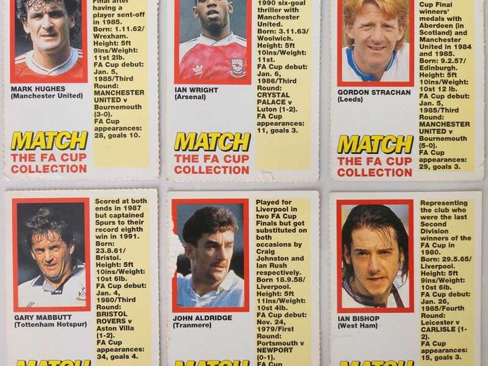 '92 FA Cup Match Trail Blazers cards