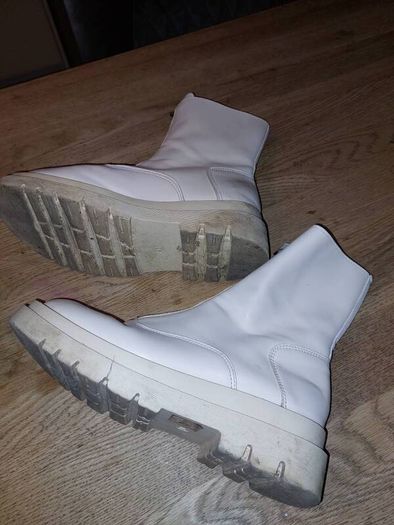 Cream Ankle Boots