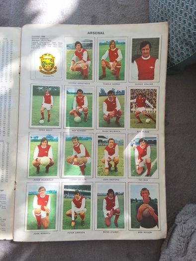 soccer stars picture stamp album 71/72