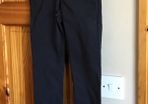 BNWTS GANT Navy Blue Smart Trousers Age 7-8 Yrs Adjustable waistband includes post