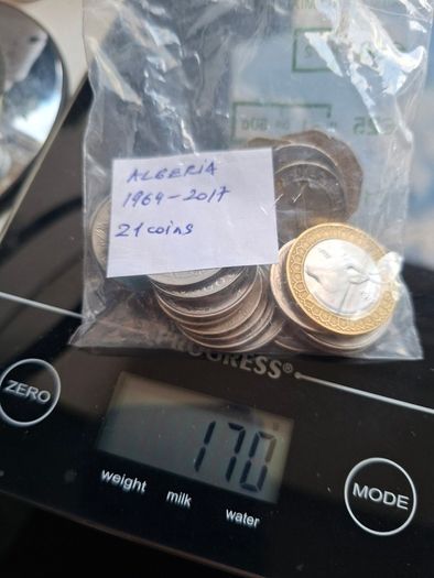 A Lot of 170 grams of coins from Algeria (1972-2017)
