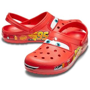 Disney Mcqueens Pixar Cartoon Solid Waterproof Slippers Outdoor Sand Sandals Casual Breathable Ankle-wrap Eva Adult Shoes Crocs Style