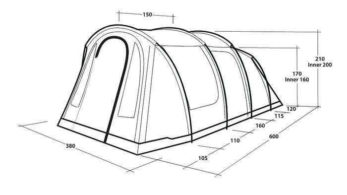 Outwell Rockwell 6 Person Family Tent 2026