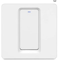 Wifi smart switch, work with or without neutral wire, no hub required, 1 gang