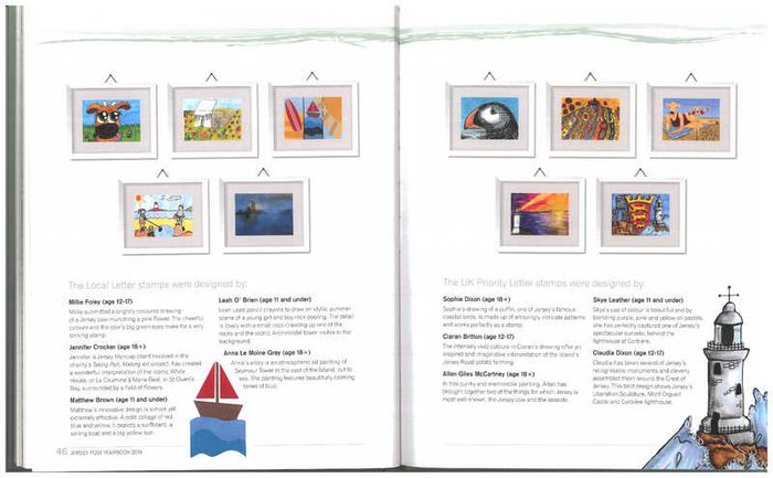 2015 Jersey Stamp Year Book (hardback) issued by Jersey Post includes 28 images of contents