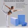 2pcs Yoga Blocks Set With Yoga Strap High Density EVA Foam Brick to Support Deepen Poses, Improve Strength Aid Balance Flexibility Image 2