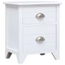 Nightstand 2 pcs with 2 Drawers White Image 5