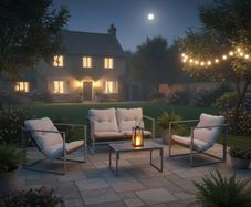 Roma 4 Piece Garden Furniture Set Sofa, 2 Chairs
