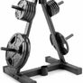 Barbell & Weight Plate Storage Rack 4 Barbell Holders Olympic Barbell Compatible Heavy Duty Steel Construction for Home Gym | Black Image 4