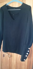 Black top size 12 nice button detail to sleeve and back