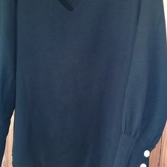 Black top size 12 nice button detail to sleeve and back