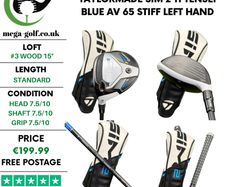 Taylormade Sim 2 Ti #3 Wood 15 Degree / Tensei Blue AV 65 Stiff / Left Hand