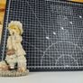 Vintage Girl With Phone Figurine Hand Painted Image 3