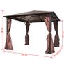 Gazebo with Curtain Brown Aluminium 300x300 cm Image 6
