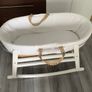 Rocking Moses Basket Stand & Moses Basket Image 2
