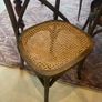 Two Cross Back Dining Chairs Rattan seat Image 3