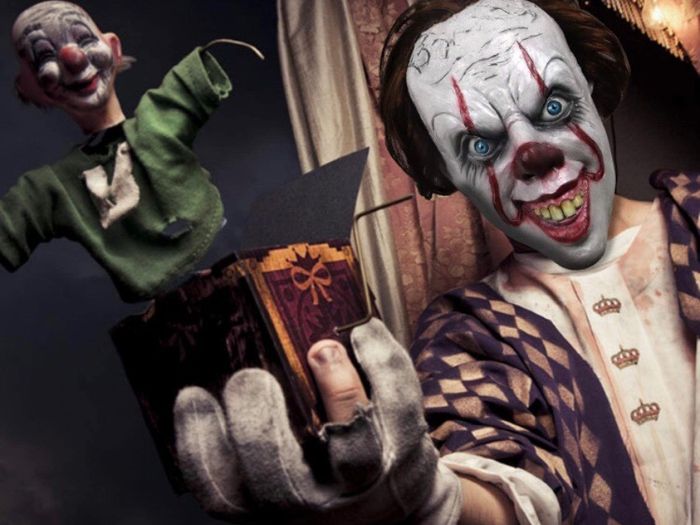 IT Pennywise Mask, Horror Overhead Clown Mask, Halloween Costume Party Creepy Scary Decoration Props