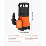 650W Submersible Sump Pump, 15000 L/H, PP-GF20 Submersible Sewage Dirty Clean Water Pump with Automatic Float Switch, Long Cord, 8M Max Lift, Image 4