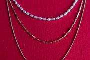 Vintage Multi Strand Necklace Beaded Jewelry L-19"